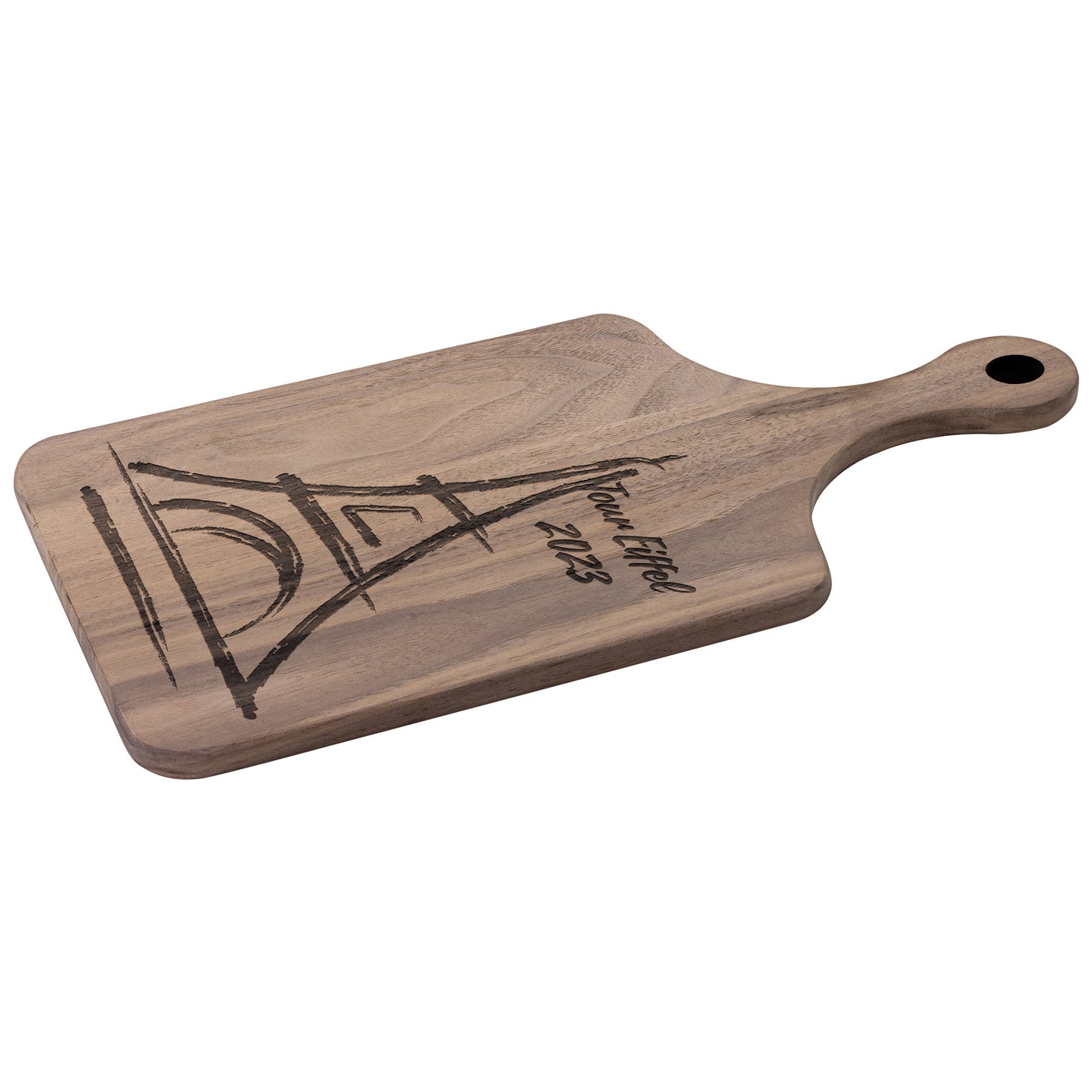 Personalized Tour Eiffel | Hardwood Paddle Cutting Board