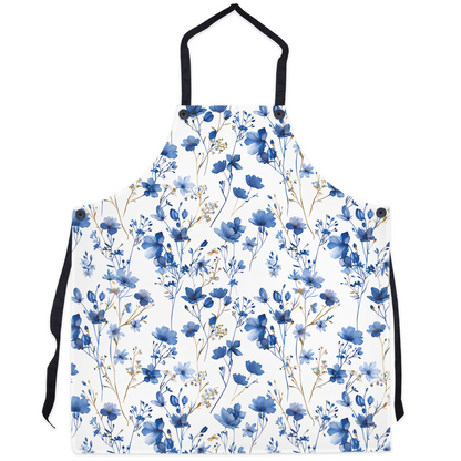 Blue Floral French Cottagecour Apron