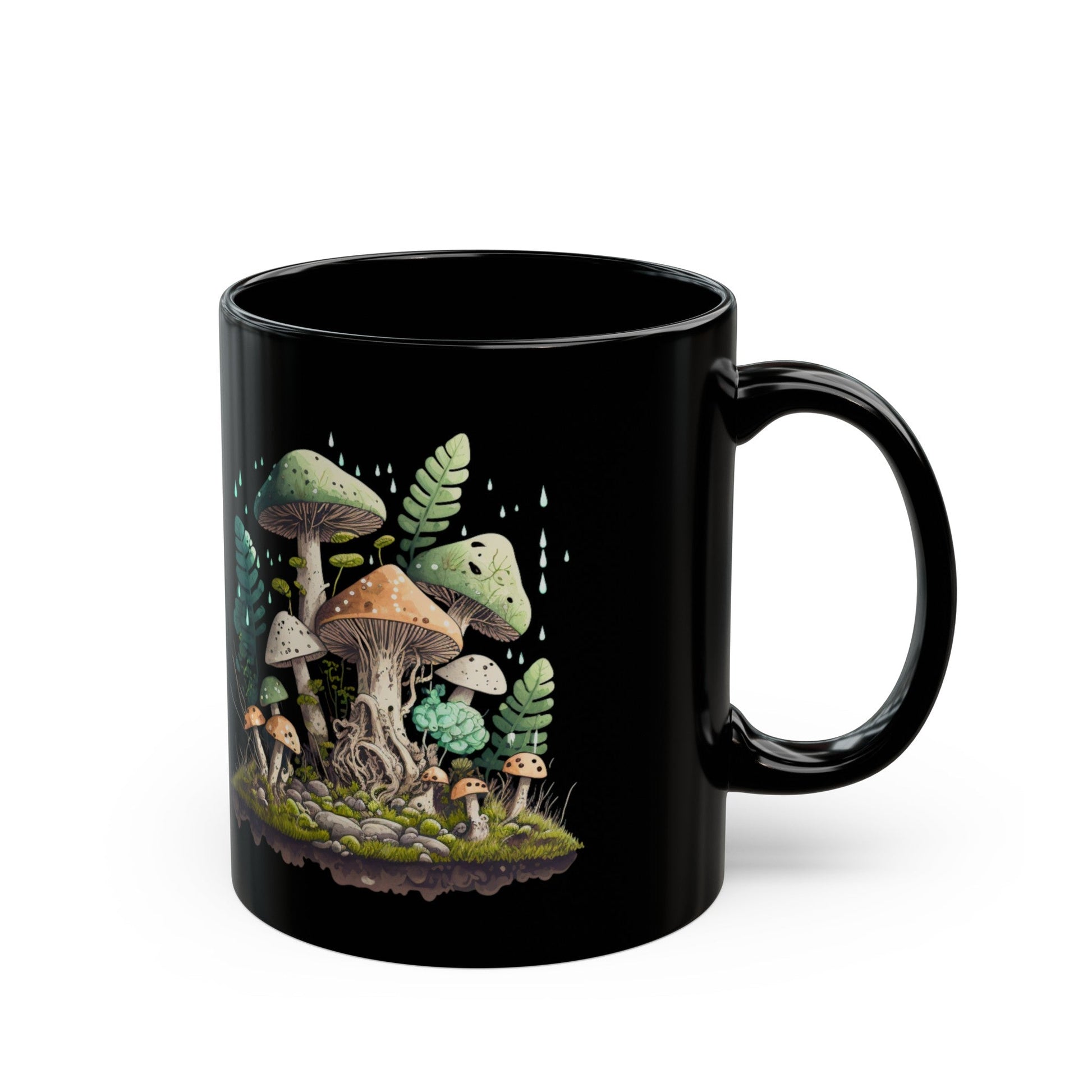 Mushroom Forest | 11 oz Black Mug