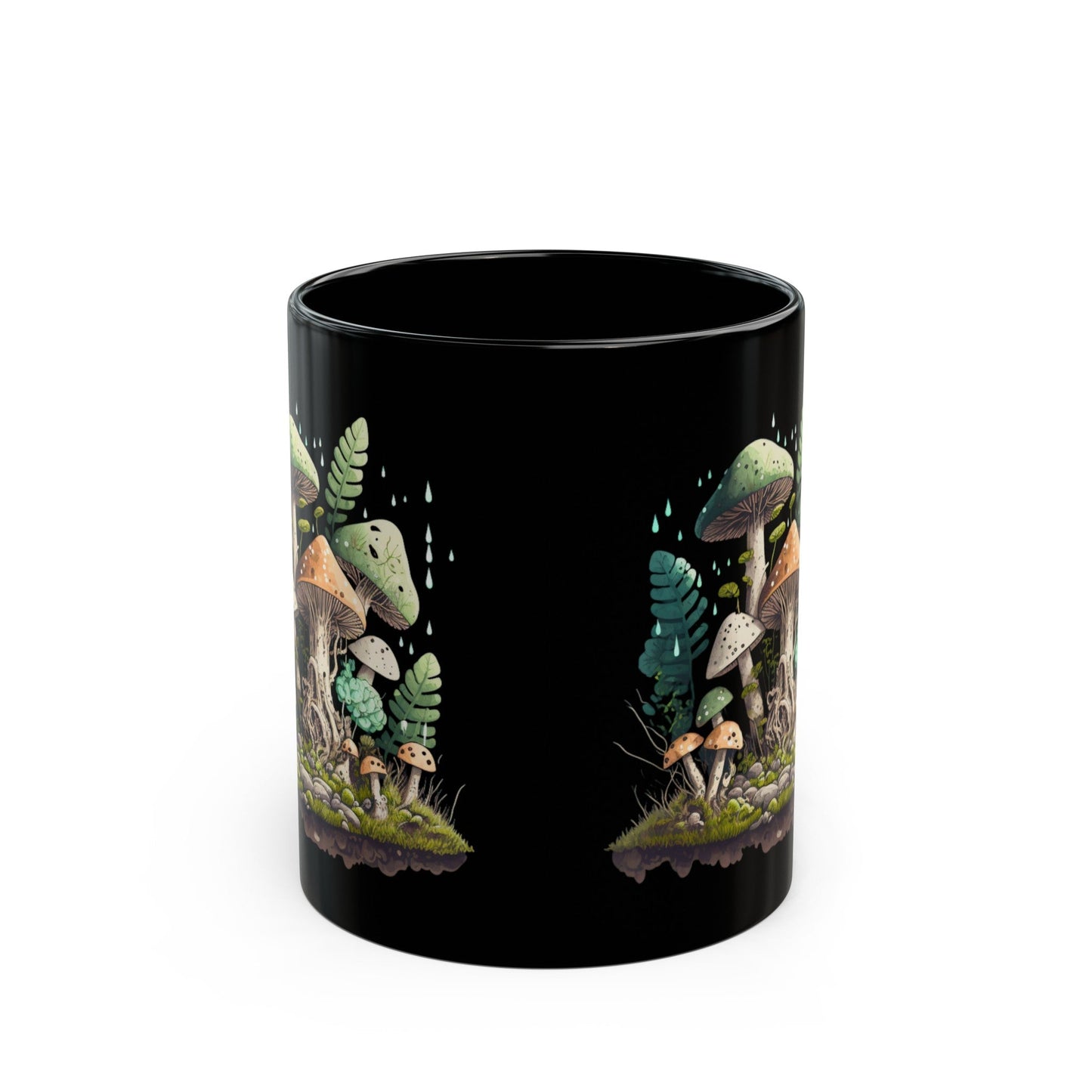 Mushroom Forest | 11 oz Black Mug