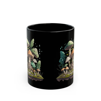 Mushroom Forest | 11 oz Black Mug