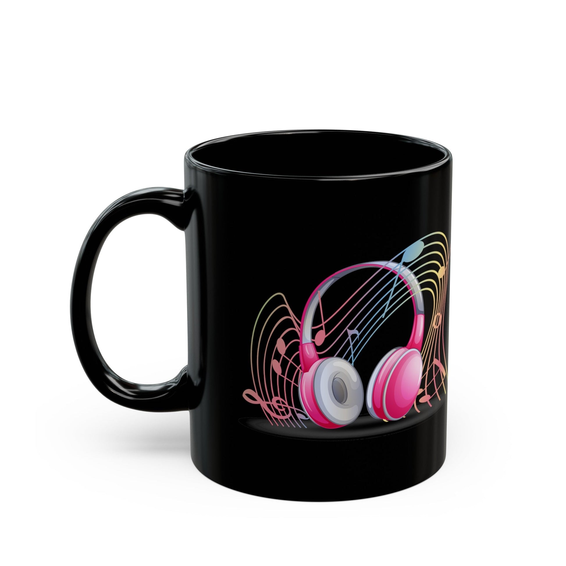 Music and Headphones | 11 oz Black Mug