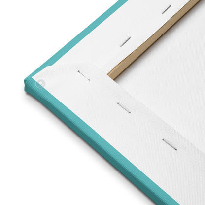 Turquoise w/Flower | Thin Canvas