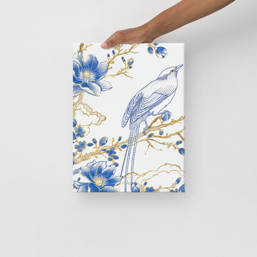 French Bird Chinoiserie 3 Thin canvas