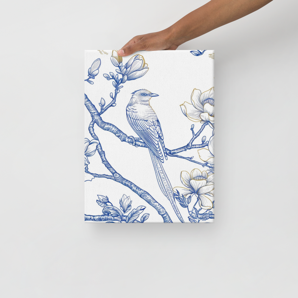 French Bird Chinoiserie 5 Thin canvas