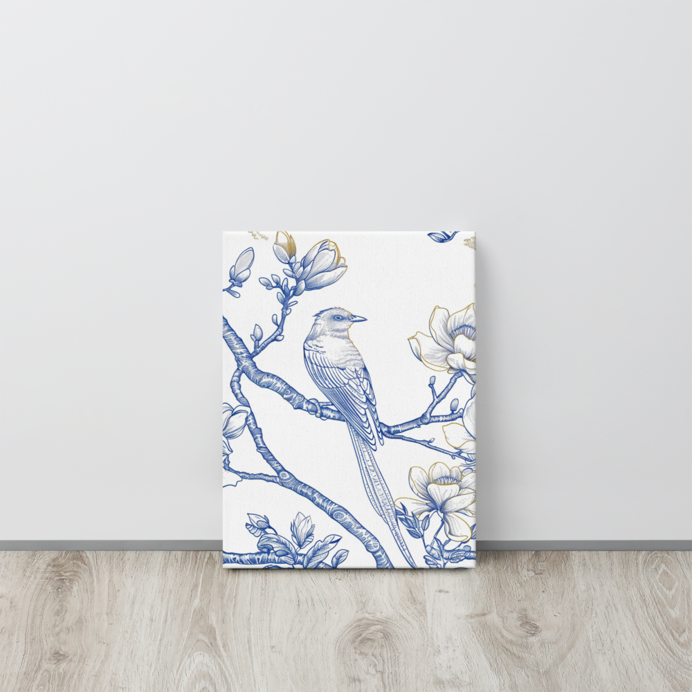 French Bird Chinoiserie 5 Thin canvas